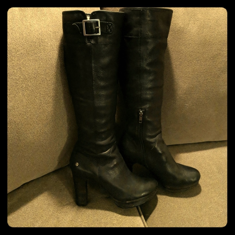 Ugg Leather Boots with Heel